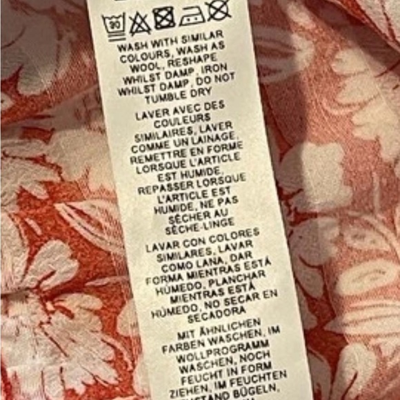 Topshop Red Floral Mini Dress Ruffle Vintage-Style Side Cut Out‎s Fairy Size 2 - Picture 10 of 13